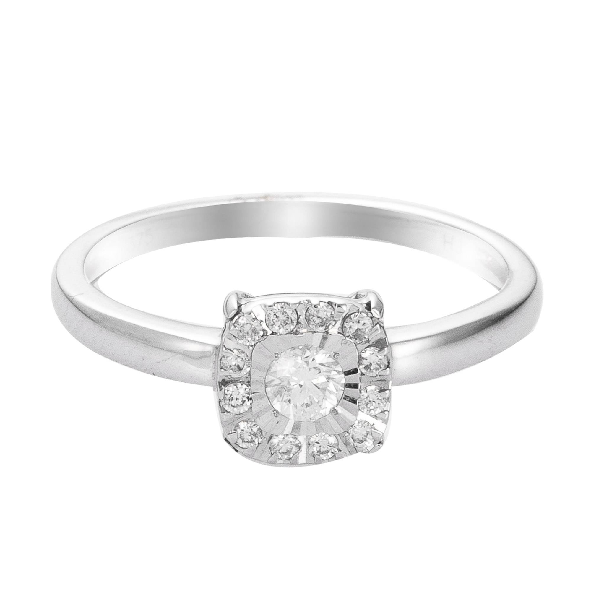 Illusion White Gold Diamond Ring | HABIB Jewels