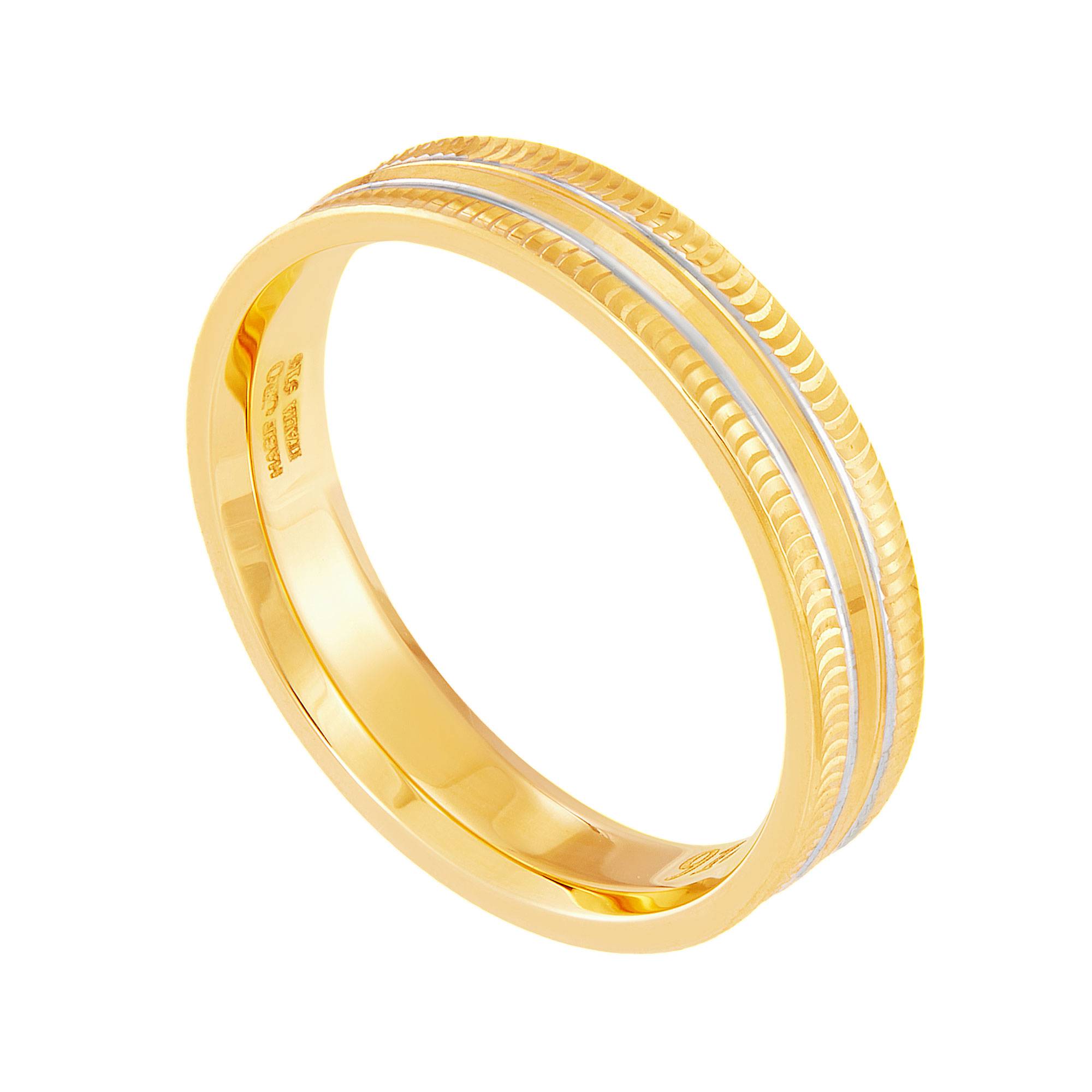 ἶᾑἁコールド・リーディング 人ᾯὨἸ 916 Oro Italia Yellow and White Gold Ring GR55430724(YW)-BI