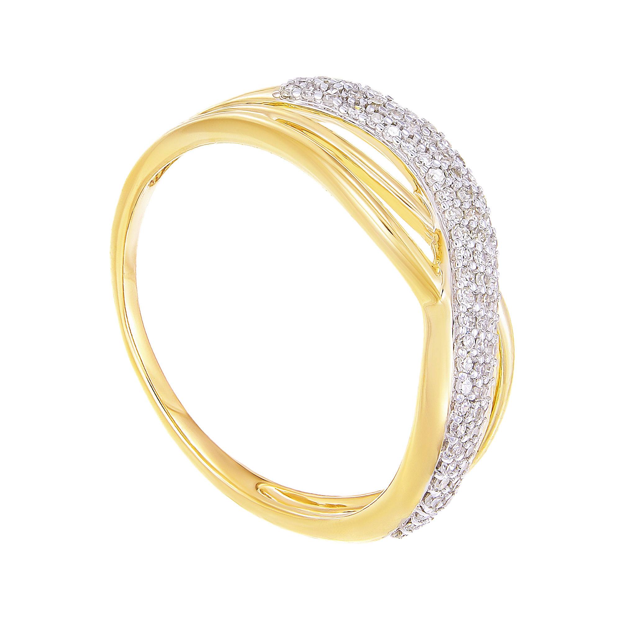 Pave Set Round Diamond Infinity Ring in 375/9K Rose Gold 24815 HABIB