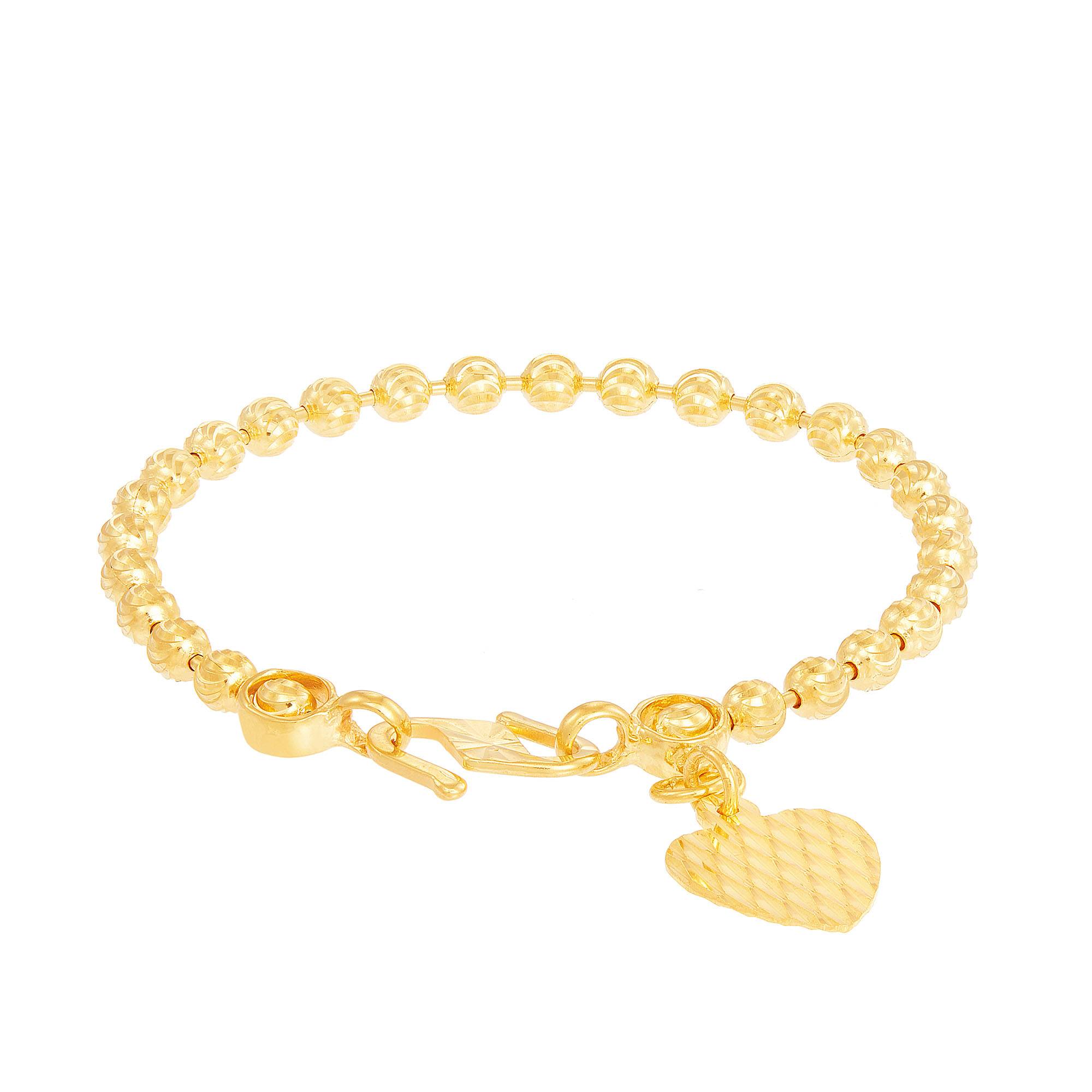 Nuveena Yellow Gold Baby Bracelet, 916 Gold 619A(GW)