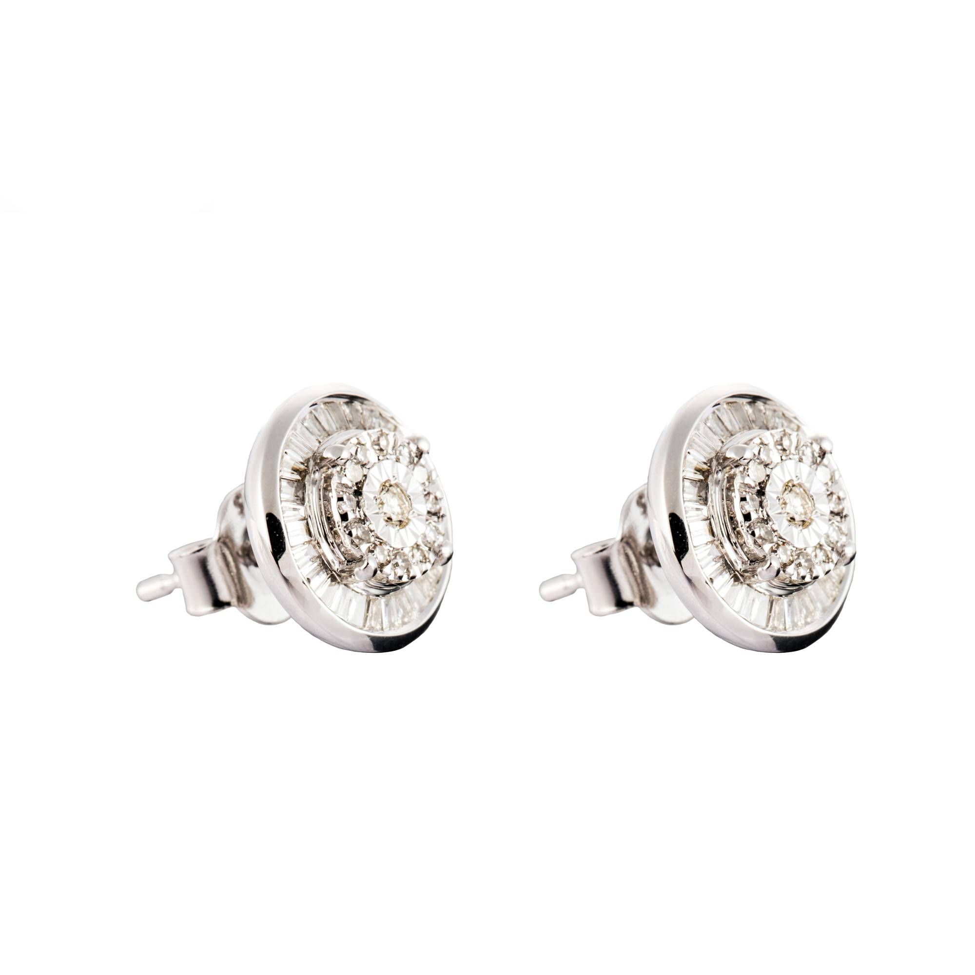 9k white gold earrings clearance