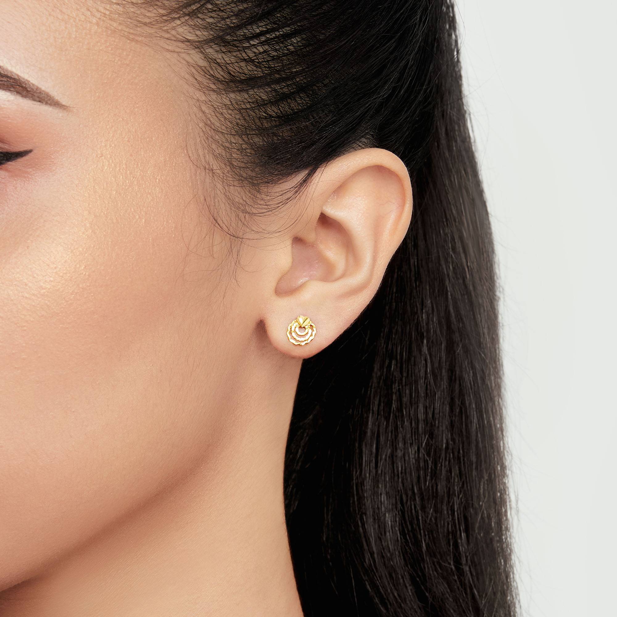 916/22K Yellow Gold Earrings EC01-016-010422