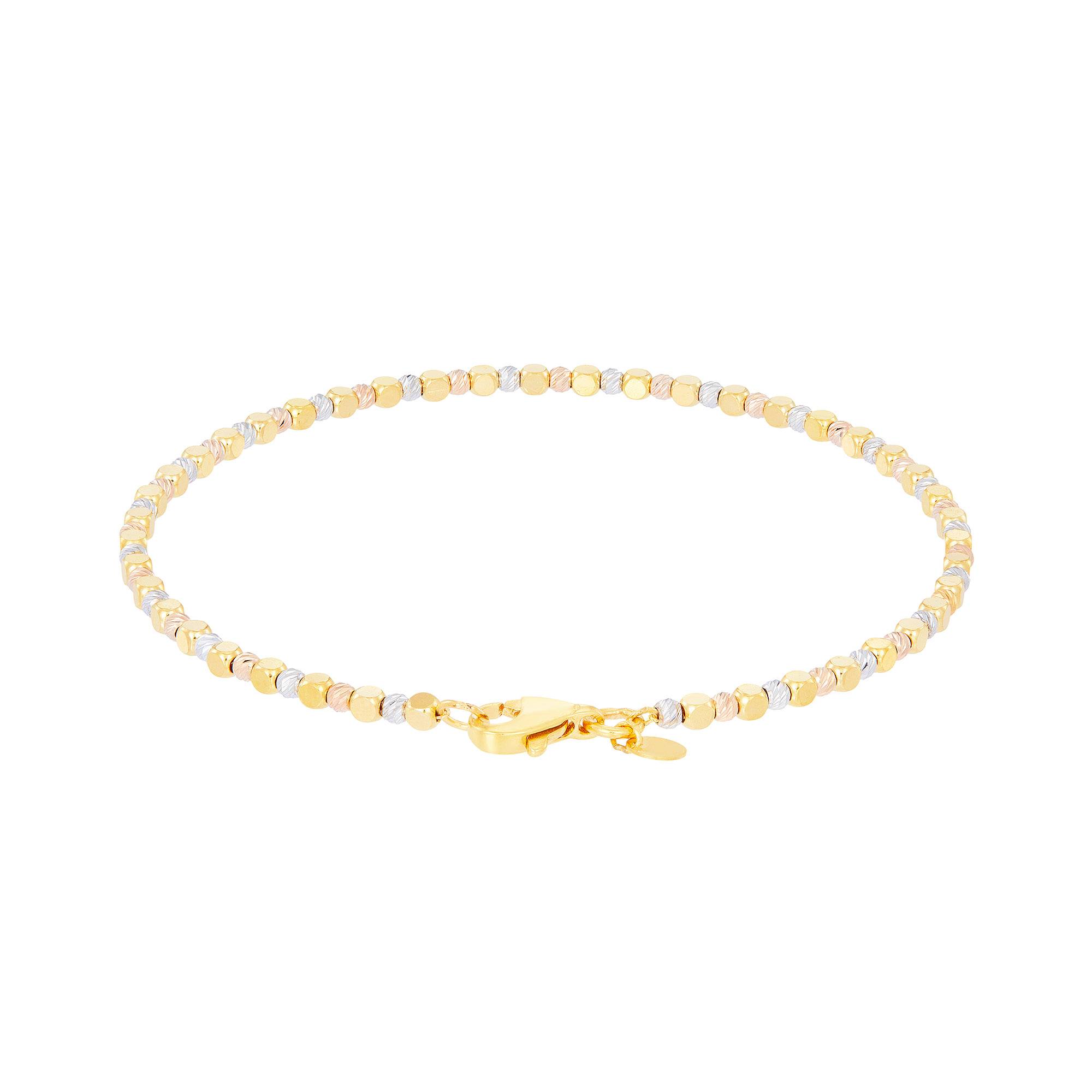 Oro Italia 916 22k Yellow Rose And White Gold Bracelet Gw41310922 Ti
