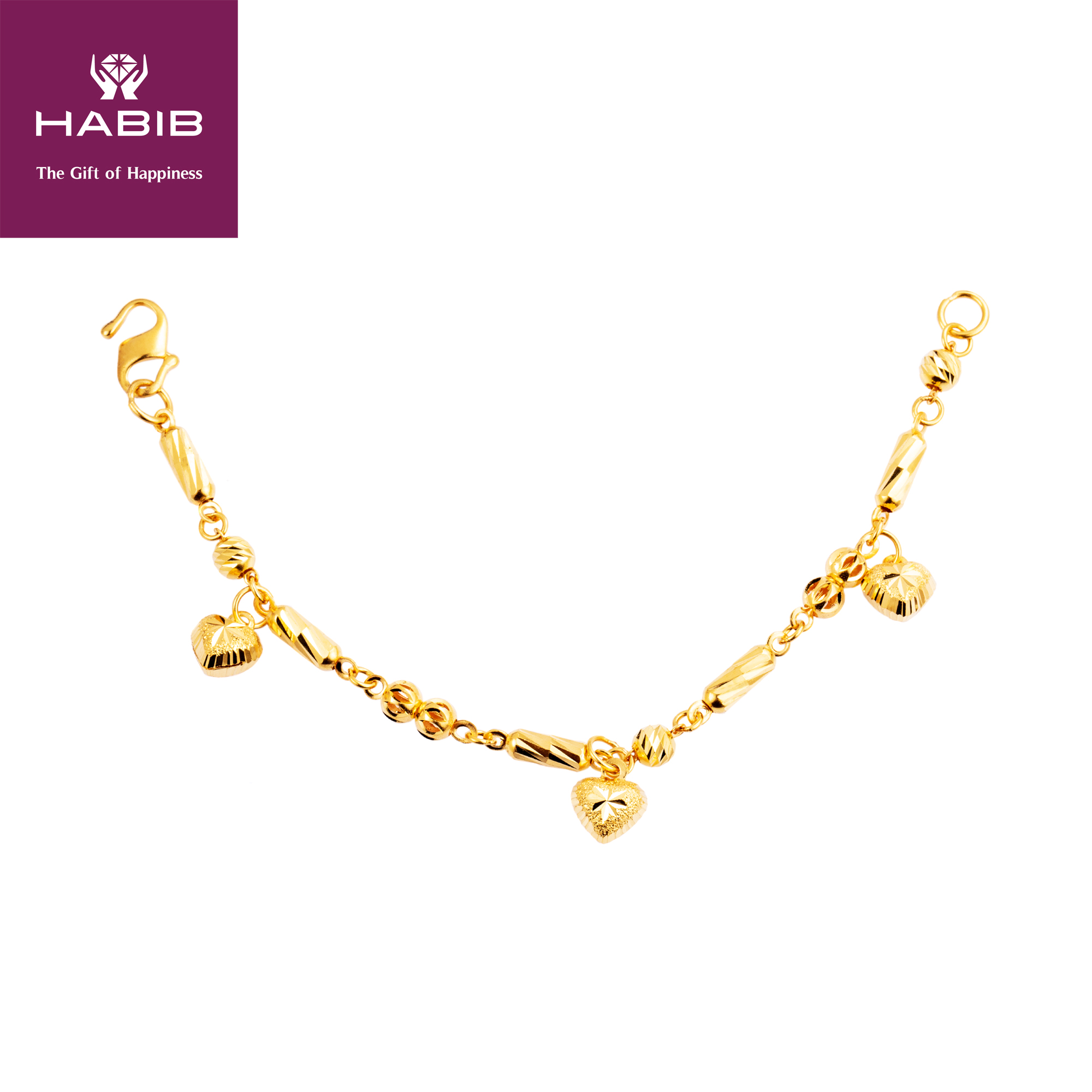 Adelyna Yellow Gold Bracelet, 916 Gold 3122(J) HABIB Jewels