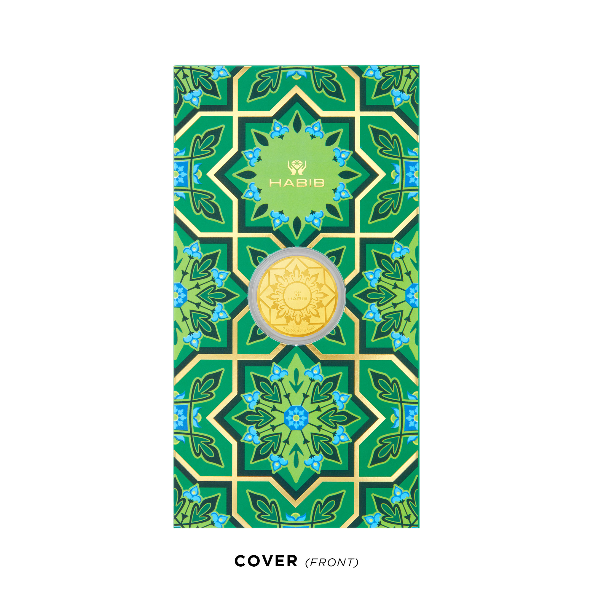 Arabesque (Green), 999.9 Gold Wafer Coin (0.20G)
